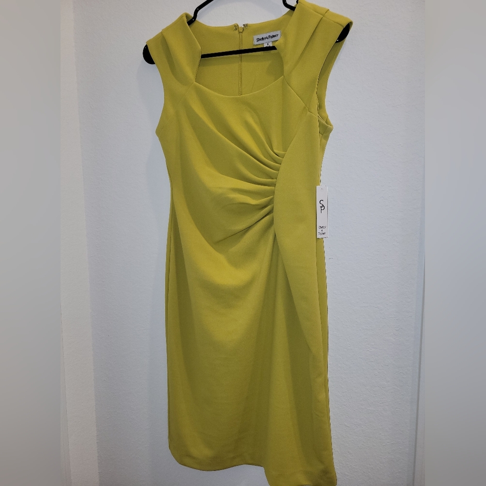Shelby & Palmer Lime Green Midi Dress